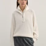 Джемпер на молнии из смесового хлопка