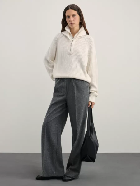 Джемпер на молнии из смесового хлопка