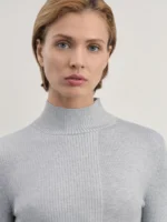 Джемпер пэчворк с воротником стойкой