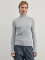 Джемпер пэчворк с воротником стойкой