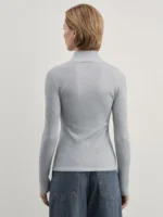 Джемпер пэчворк с воротником стойкой