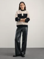 Джемпер-поло в полоску с добавлением шерсти