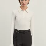 Джемпер поло в рубчик