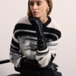 Джемпер с абстрактным узором с содержанием хлопка