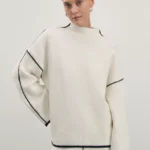 Джемпер с контрастным кантом