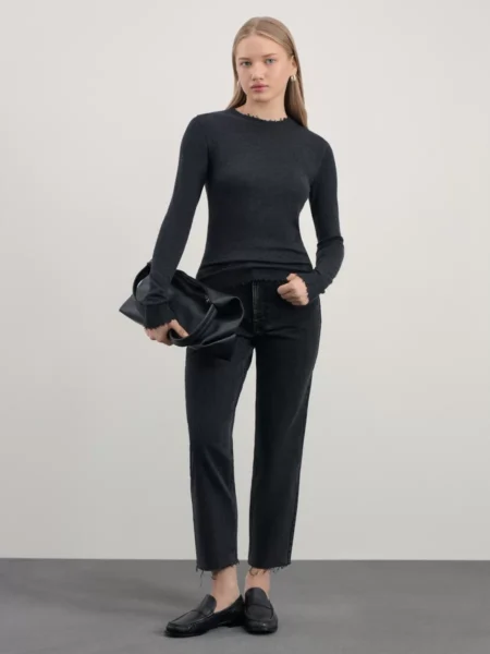 Джемпер с необработанным краем из шерсти