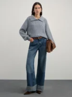 Джемпер с объемным воротом