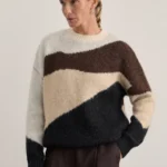 Джемпер с принтом с содержанием шерсти