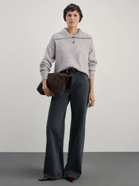 Джемпер с воротником поло