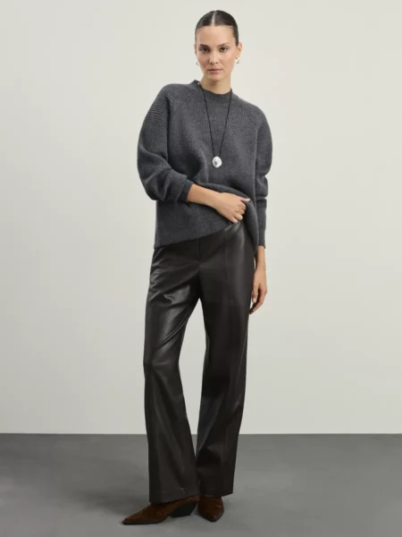 Джемпер с воротником-стойкой