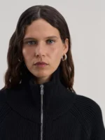 Джемпер в риб на молнии