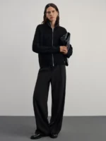 Джемпер в риб на молнии