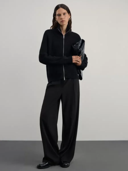 Джемпер в риб на молнии