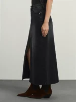 Джинсовая юбка макси