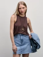 Джинсовая юбка мини