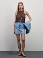 Джинсовая юбка мини