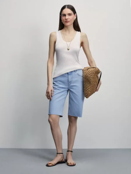 Джинсовые шорты прямые