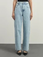 Джинсы baggy с резинкой в поясе