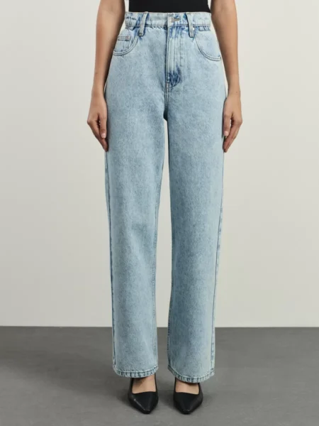 Джинсы baggy с резинкой в поясе