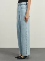 Джинсы baggy с резинкой в поясе