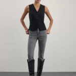 Джинсы skinny с высокой посадкой