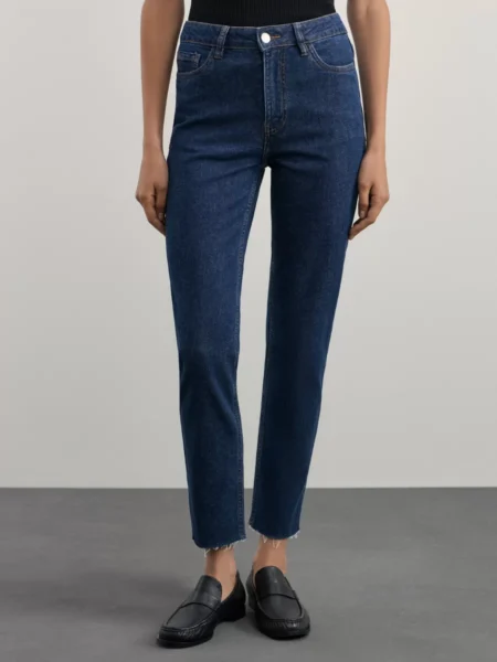 Джинсы slim укороченные