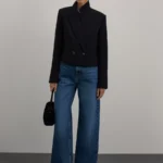 Джинсы wide leg с высокой посадкой