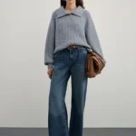 Джинсы wide leg со средней посадкой