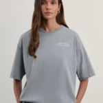 Футболка из смесового хлопка с принтом