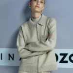 Кардиган на молнии с воротничком