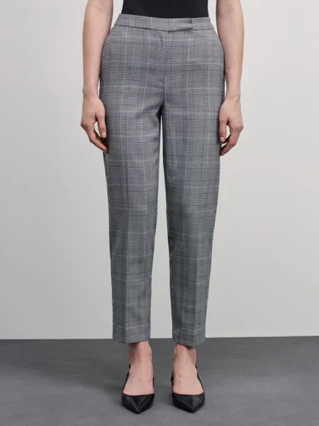 Костюмные брюки из вискозы с эластичной талией