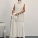 Креповая миди юбка А-силуэта с вискозой в составе