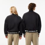 Куртка-бомбер из хлопкового твила Lacoste Unisex с вышивкой