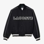 Куртка-бомбер из хлопкового твила Lacoste Unisex с вышивкой