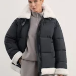 Куртка-дубленка с искусственным мехом