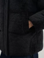 Куртка из искусственного меха с воротником-стойкой