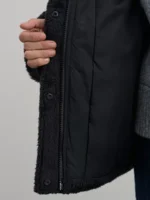 Куртка из искусственного меха с воротником-стойкой