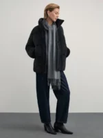 Куртка из искусственного меха с воротником-стойкой