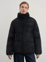 Куртка из искусственного меха с воротником-стойкой