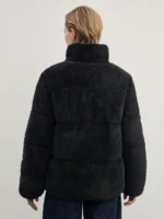 Куртка из искусственного меха с воротником-стойкой