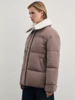 Куртка со съемным меховым воротником