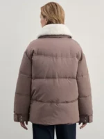 Куртка со съемным меховым воротником