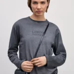 Лонгслив из хлопка garment dye