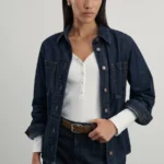 Лонгслив с V-образным вырезом в риб