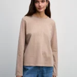 Лонгслив со стиркой из хлопка