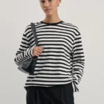 Лонгслив в полоску из хлопка