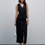 Макси юбка из эластичного трикотажа