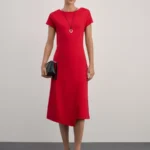 Миди платье с запахом из вискозы