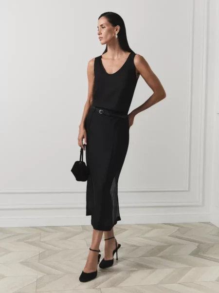 Миди юбка-карандаш из вискозы