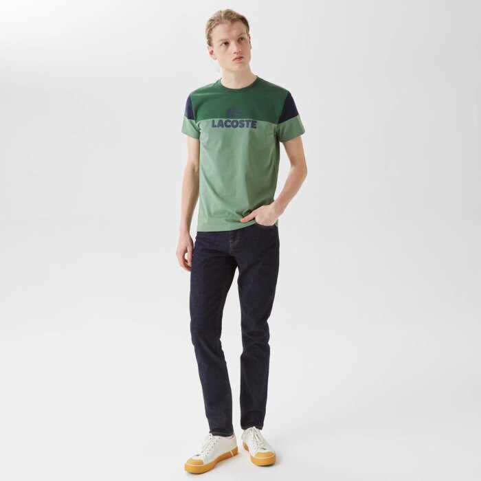 Мужская футболка Lacoste Slim Fit с круглым вырезом